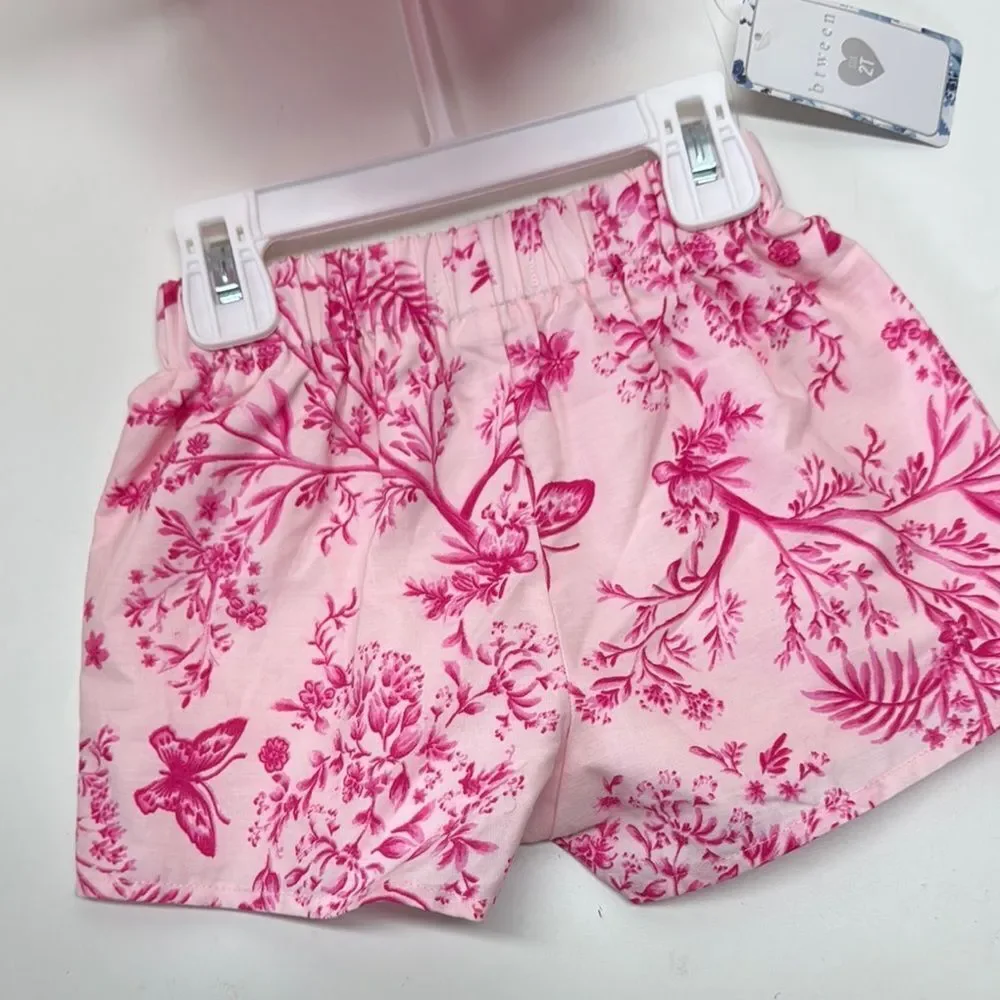 đ„btween PinkâFloral Kids Matching Set girls Sz 2T New - Picture 3 of 4